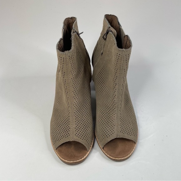 Toms Womens Majorca Peep Toe Ankle Booties Size 7 - Picture 2 of 8